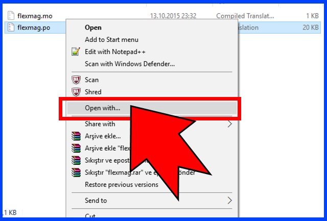 Wordpress Tema Türkçeleştirme Adım 4